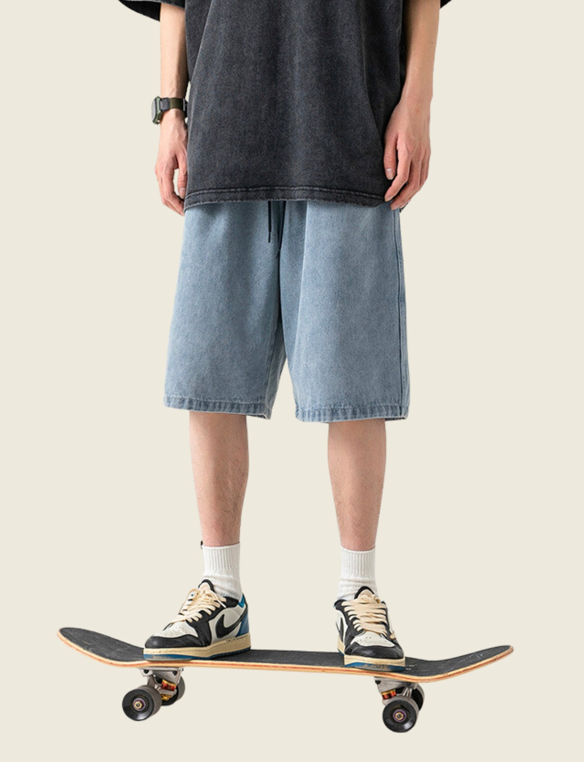 FSW® Casual Elastic-Waist Skater Shorts