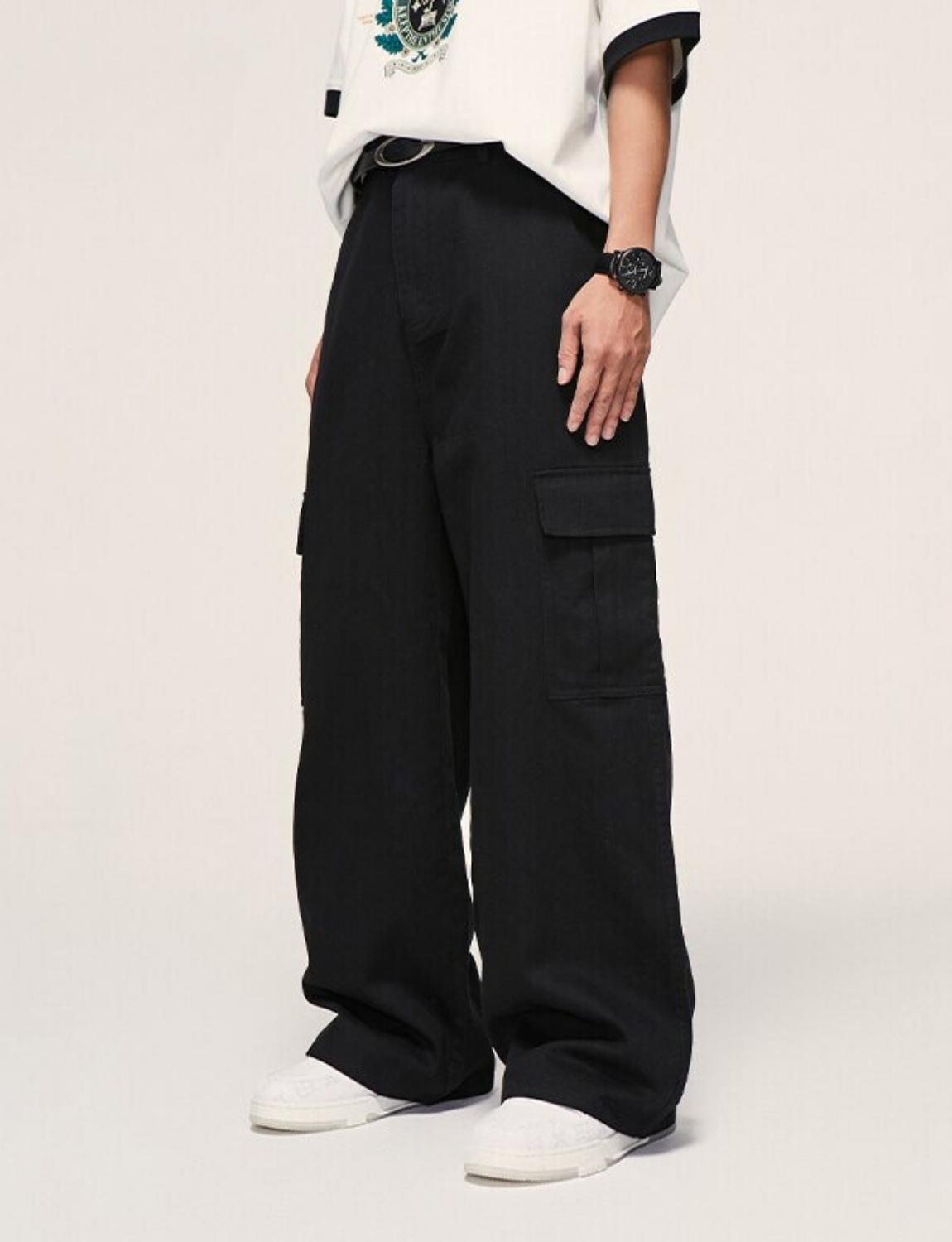 2022 New Oversized Pocket Streetwear Cargo Pants Casual Baggy Wide
