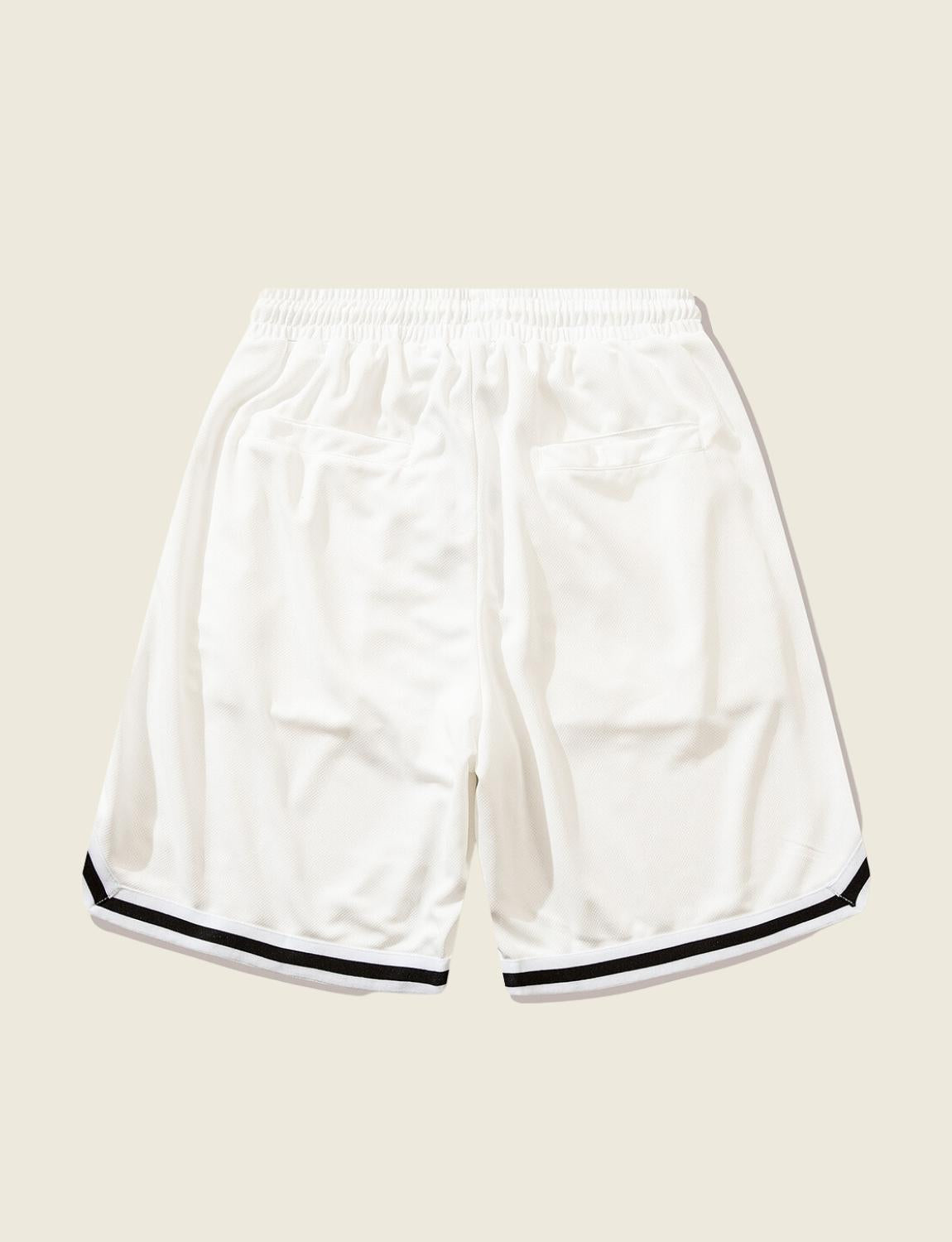 FSW® Flame Embroidery Elastic-waist Shorts