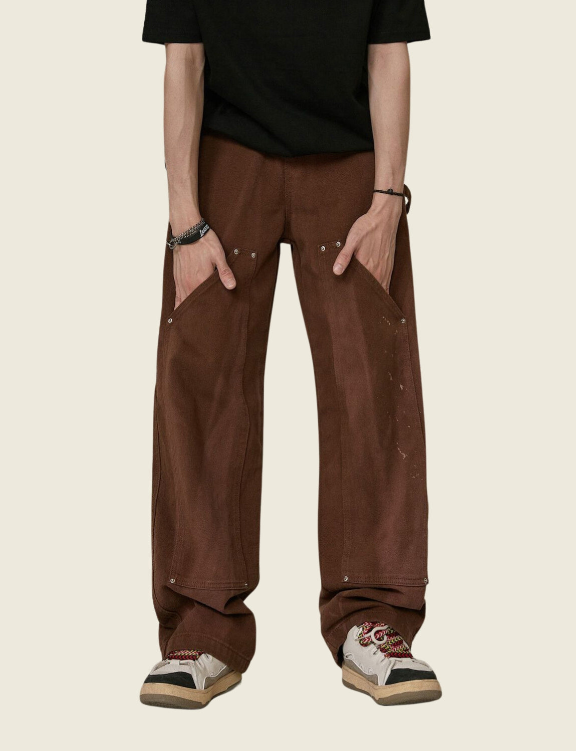 FSW® Brown Baggy Wide Cargo Pants