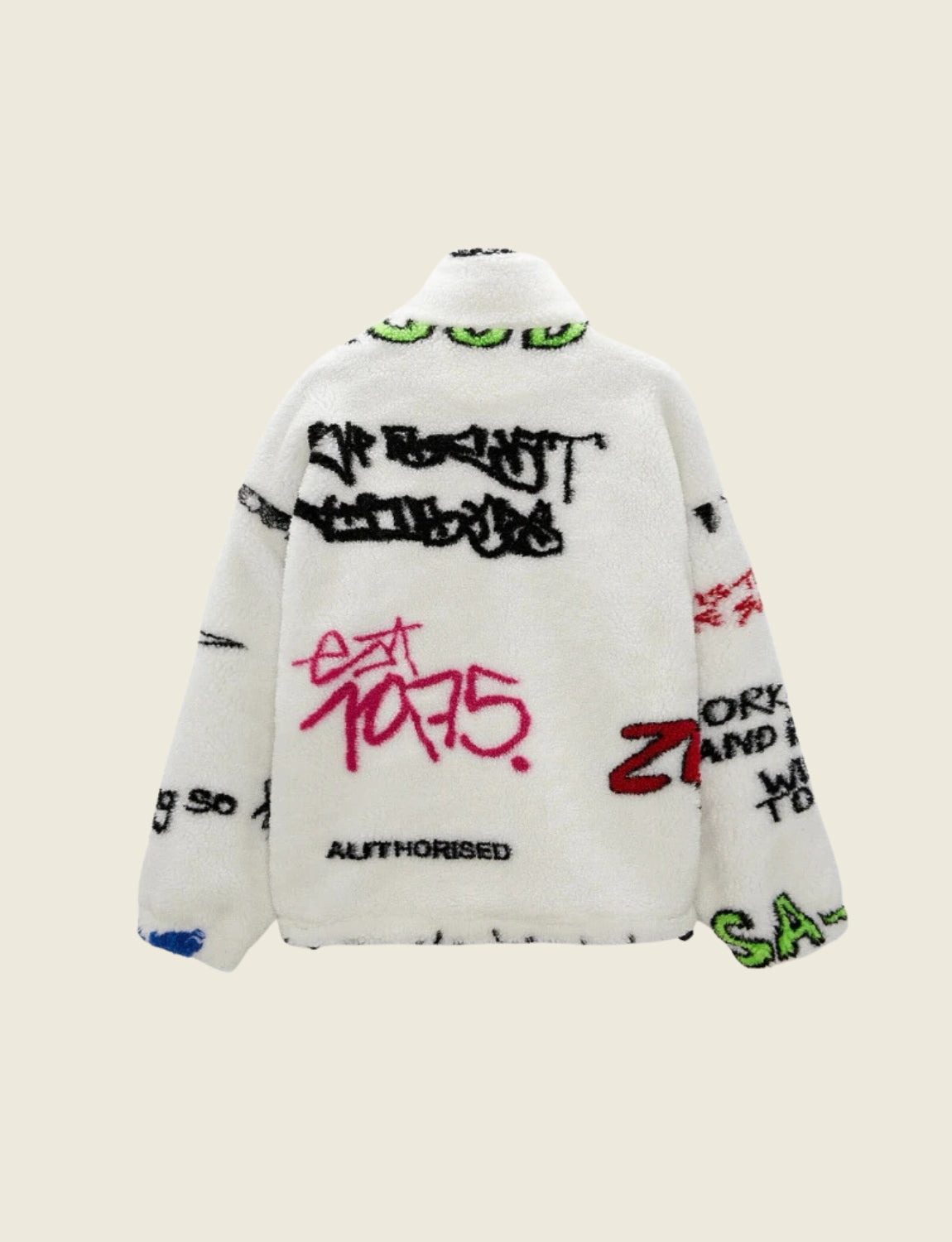 FSW® White Grafitti Fur Jacket