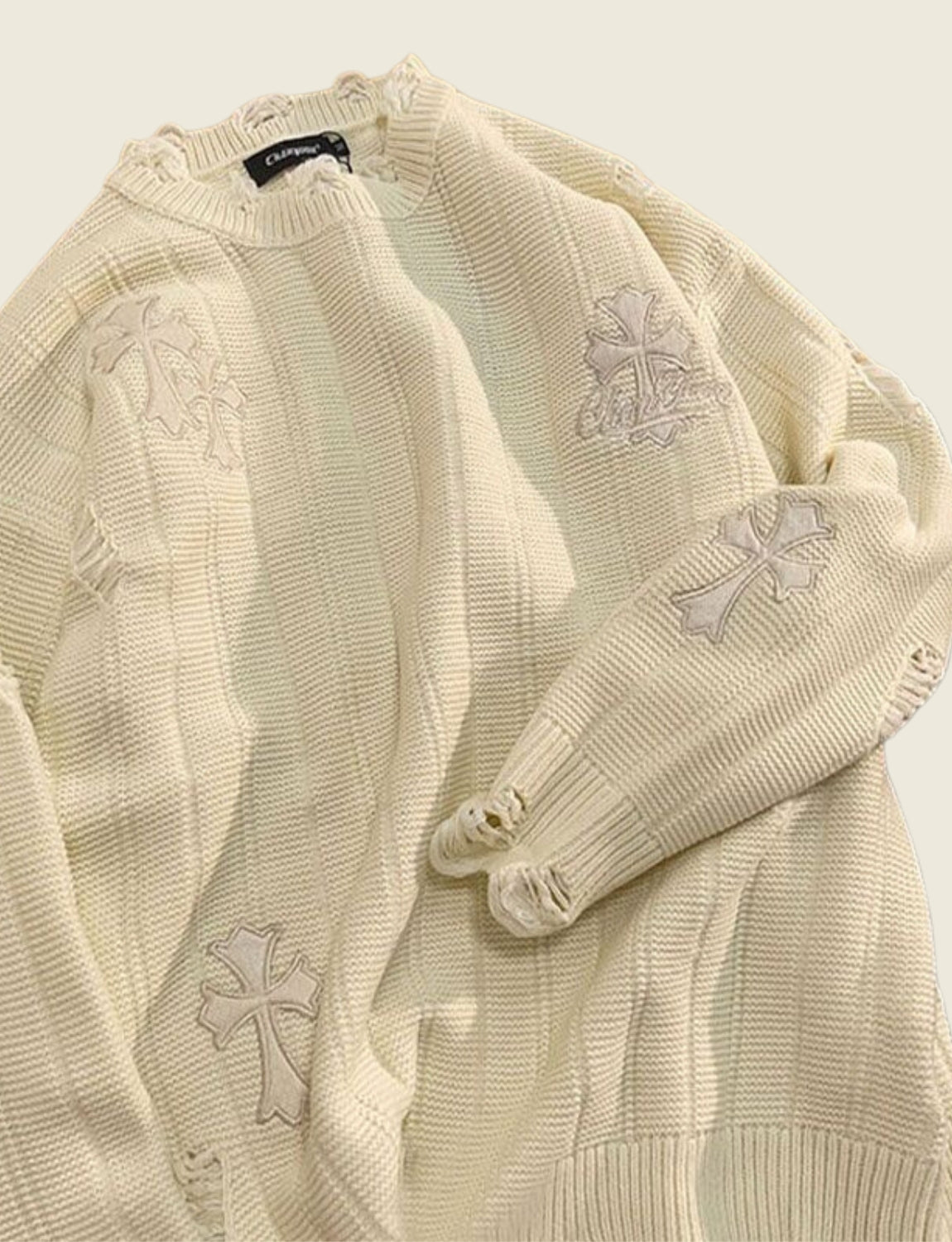 FSW® Cross Design Pullover Sweater