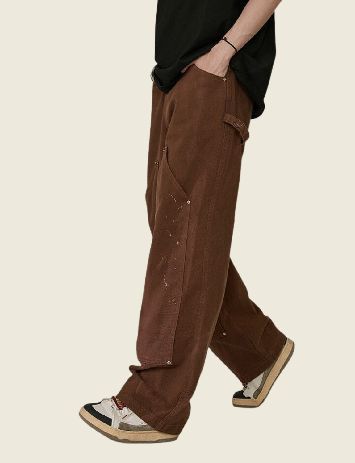 FSW® Brown Baggy Wide Cargo Pants