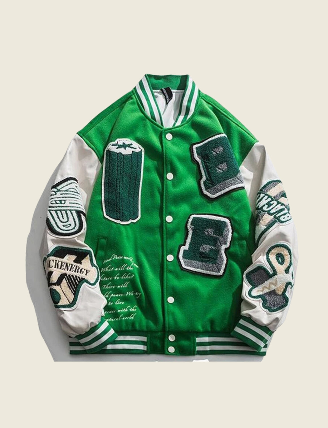 FSW® Men Retro Green Varsity Jacket