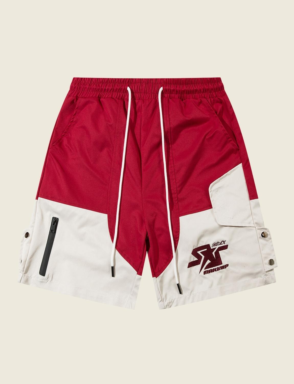 FSW® Harajuku Drawstring Sport Splicing Pockets Shorts