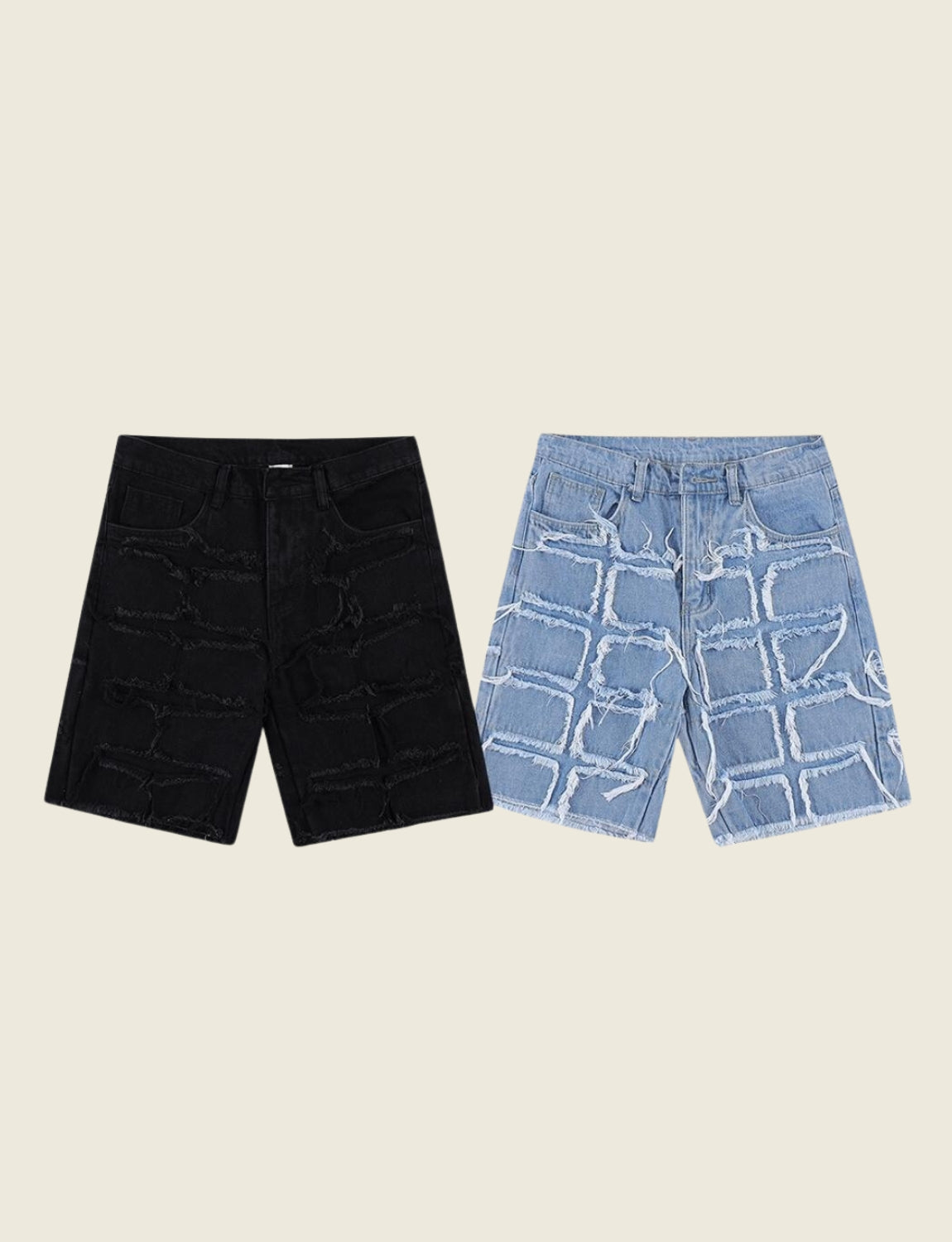 FSW® Straight Ripped Denim Shorts