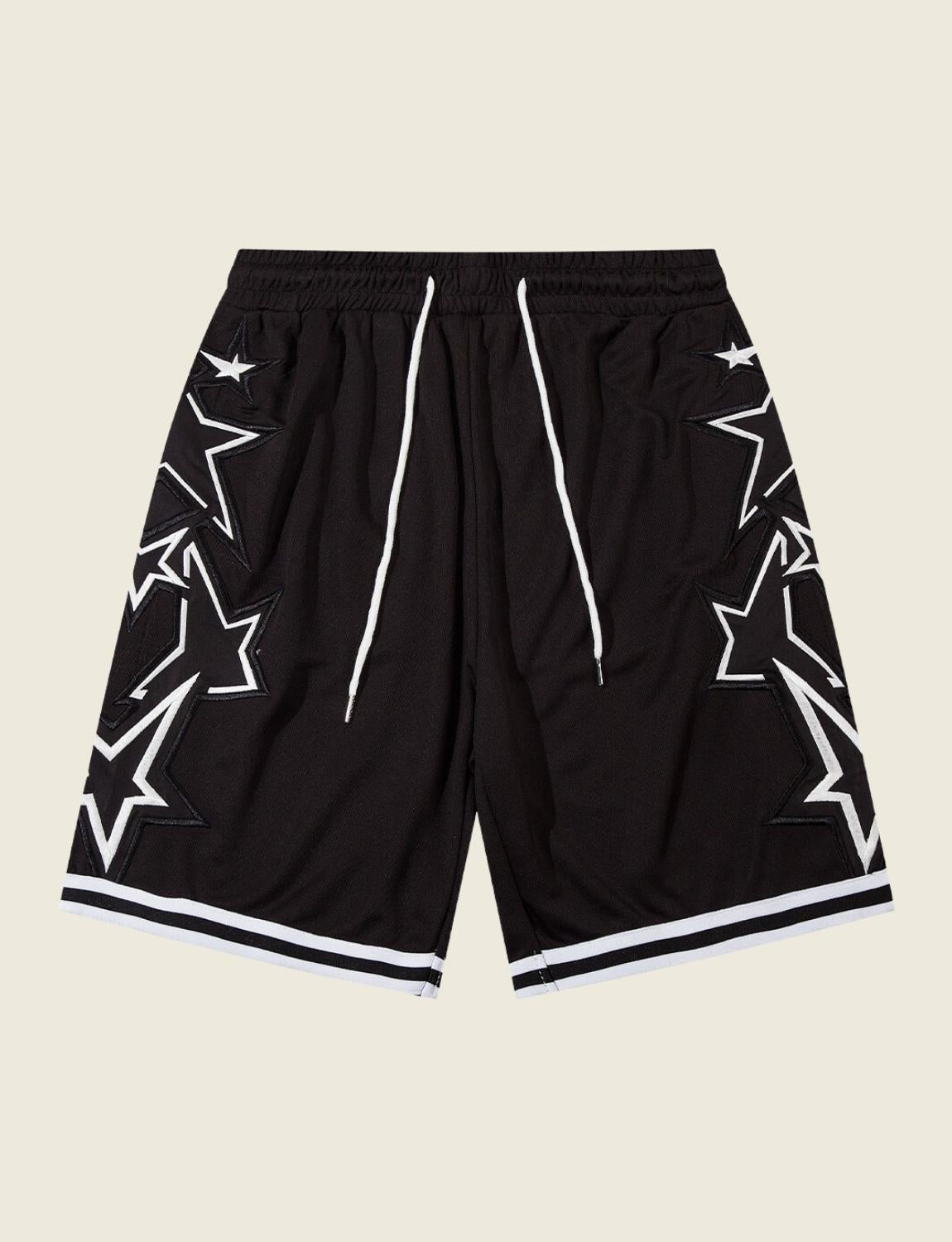 FSW® Embroidery Star Print Sport Shorts