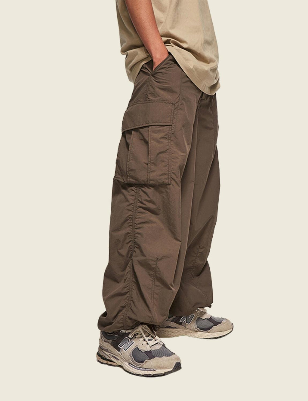 Cargo Parachute Pants with Zip Pockets