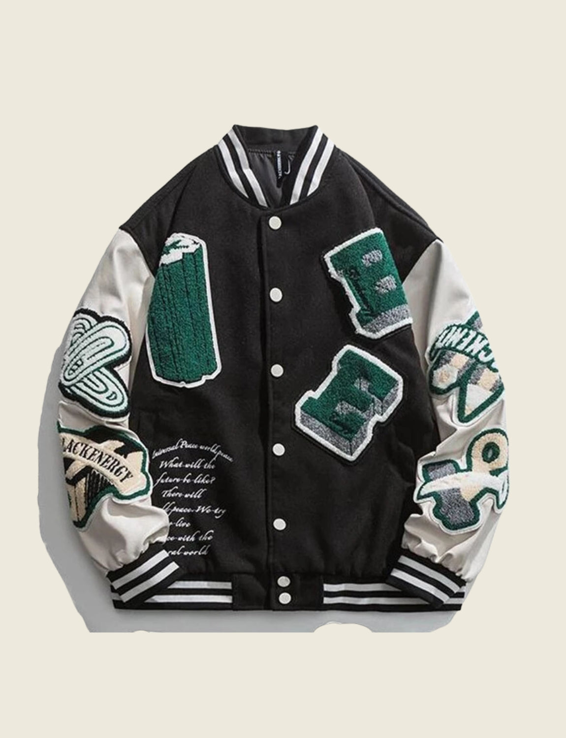FSW® Men Retro Green Varsity Jacket