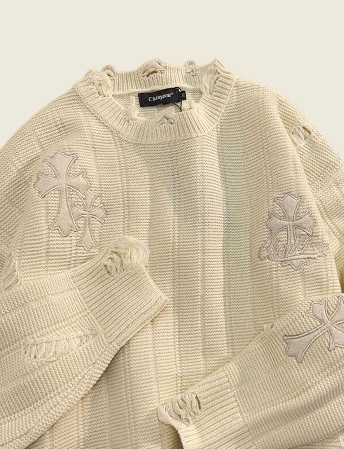 FSW® Cross Design Pullover Sweater