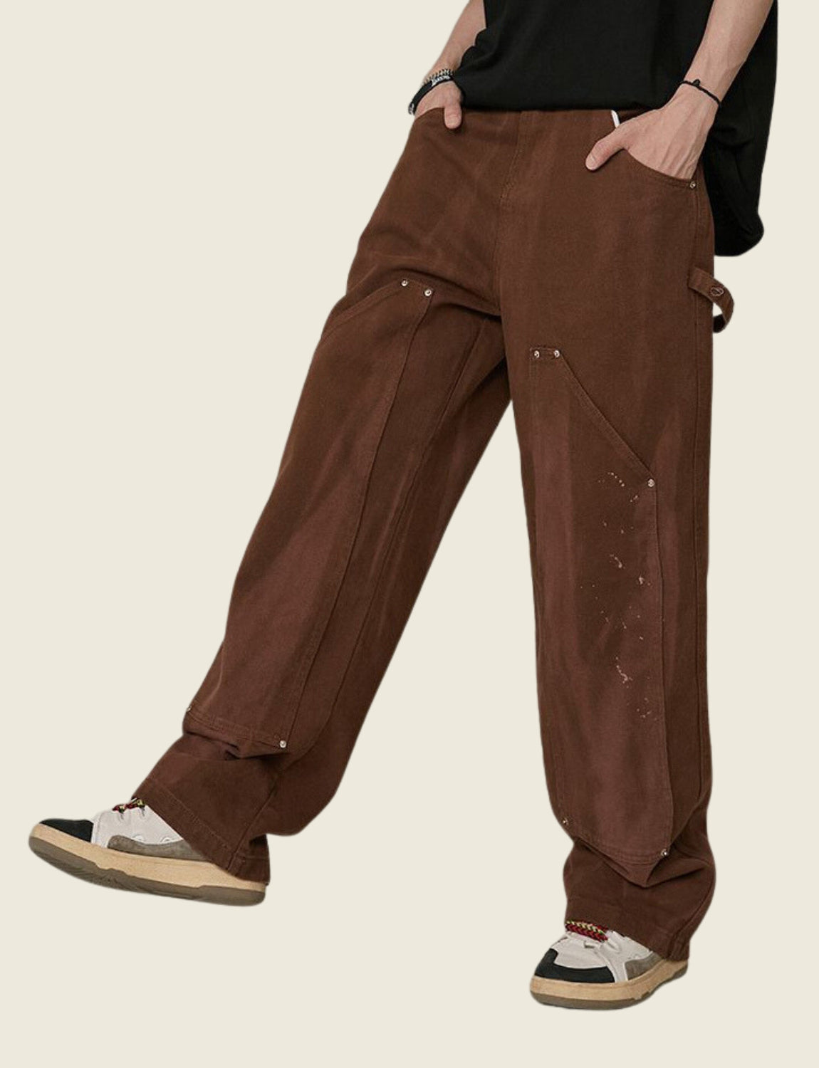 FSW® Brown Baggy Wide Cargo Pants